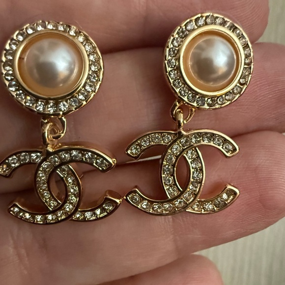 CHANEL Jewelry - New upcycled Chanel Gold and Pearl Earrings
